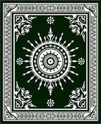 Intricate Sunburst Floral Motif Rug