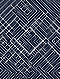 Abstract Geometric Labyrinth Pattern Rug