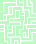 Mint Green Maze Pattern Rug