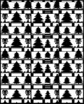 Monochromatic Christmas Tree Ribbon Pattern Rug