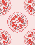 Red Floral Medallion Pattern Rug