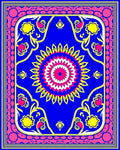 Bright Floral Mandala Pattern Rug