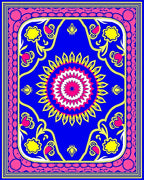 Bright Floral Mandala Pattern Rug