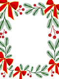 Red Bow Pine Berry Border Rug
