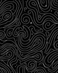 Abstract Swirl Black White Pattern Rug