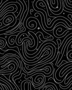 Abstract Swirl Black White Pattern Rug