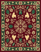 Regal Floral Animal Medallion Pattern Rug