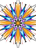 Vibrant Starburst Geometric Abstract Pattern Rug