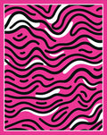 Bold Pink Abstract Swirl Pattern Rug