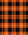 Orange Black Plaid Pattern Rug