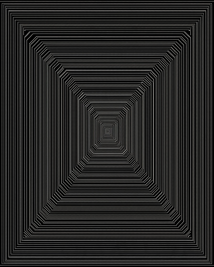 Modern Geometric Tunnel Illusion Rug