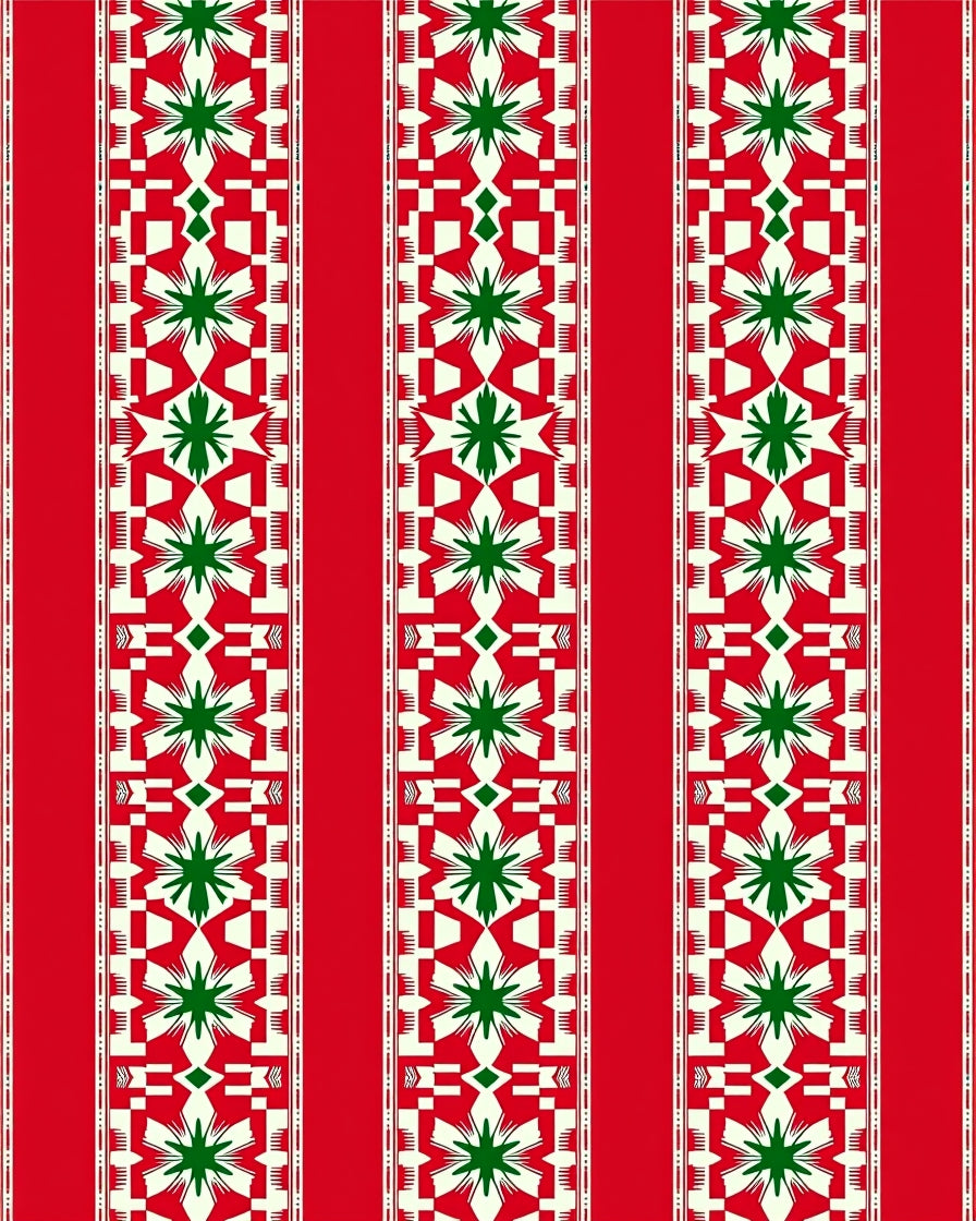 Vertical Striped Starburst Pattern Rug