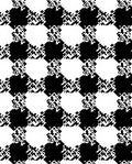 Distorted Checkered Abstract Pattern Rug
