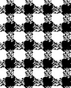 Distorted Checkered Abstract Pattern Rug