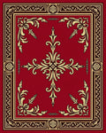 Ornate Gold Floral Motif Rug