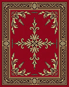 Ornate Gold Floral Motif Rug