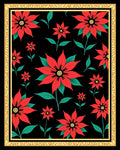 Bold Red Floral Garden Rug