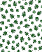 Tropical Green Leaf Patterned Rug