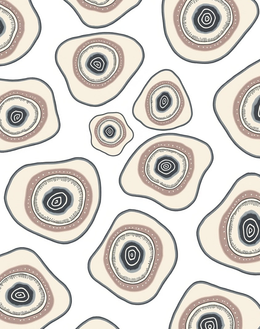 Abstract Organic Eye Pattern Rug