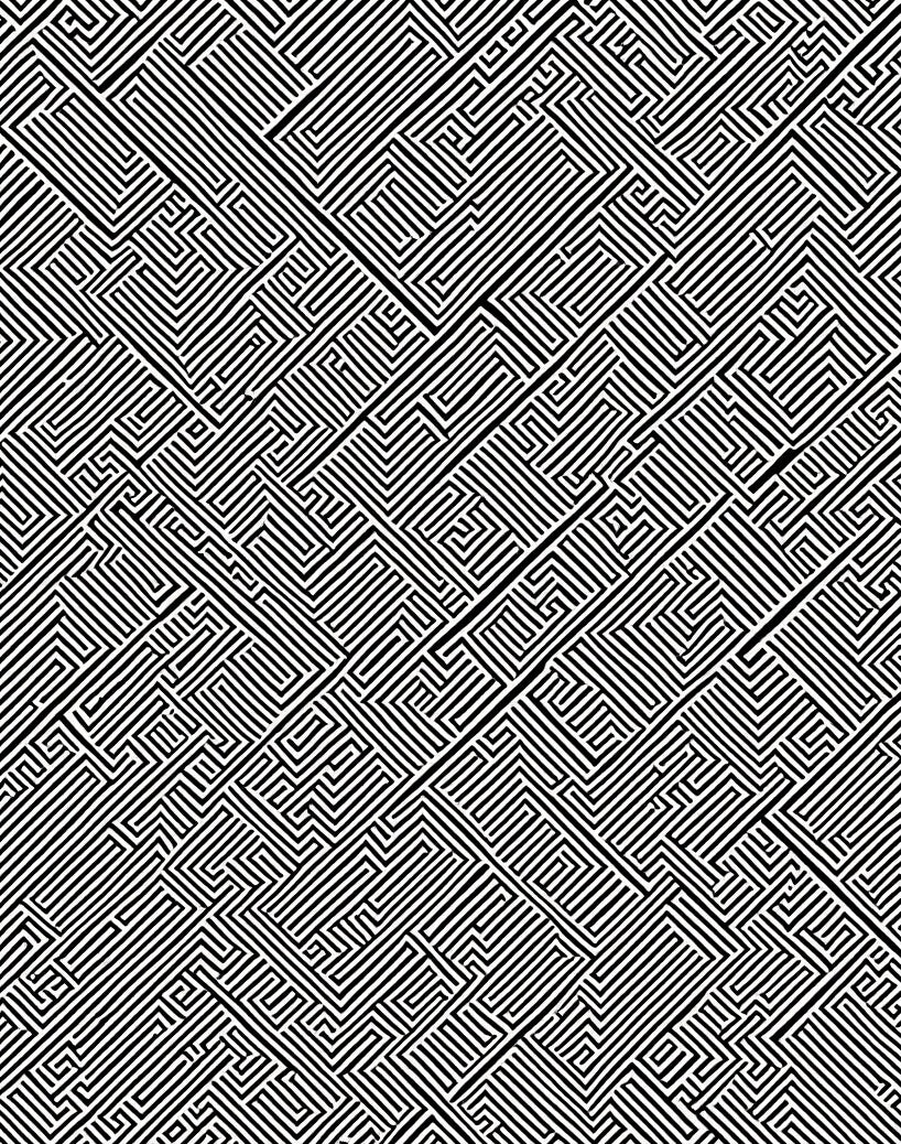 Geometric Maze Pattern Rug