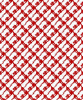 Bold Scratchy Red Diamond Pattern Rug