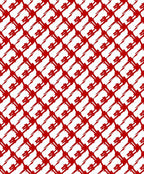 Bold Scratchy Red Diamond Pattern Rug