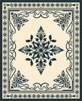 Classic Floral Medallion Border Design Rug