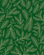 Forest Green Pine Branch Pattern Rug
