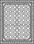 Intricate Geometric Diamond Pattern Rug