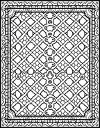 Intricate Geometric Diamond Pattern Rug