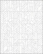 Abstract Geometric Line Art Pattern Rug