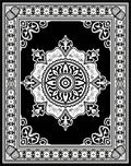 Black White Intricate Mandala Design Rug