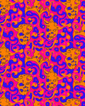Whimsical Skull Psychedelic Pattern Rug