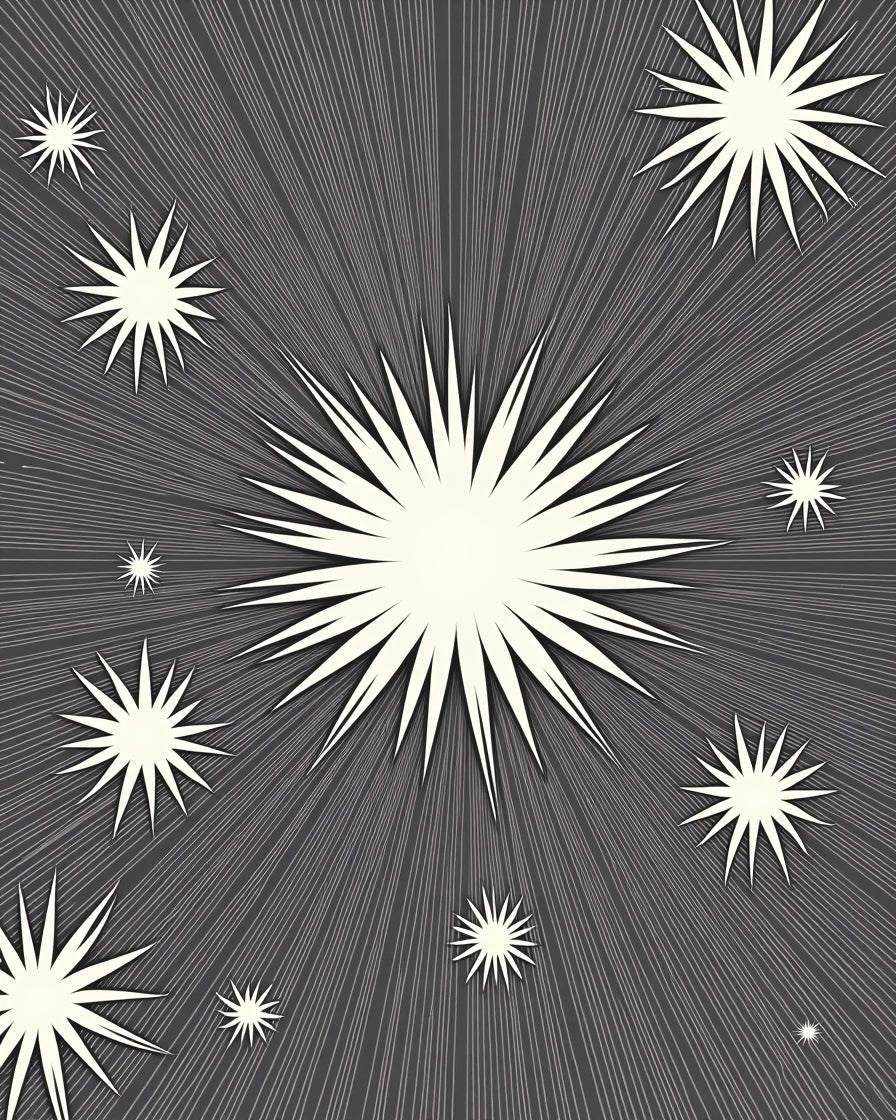 Explosive Starburst Graphic Pattern Rug