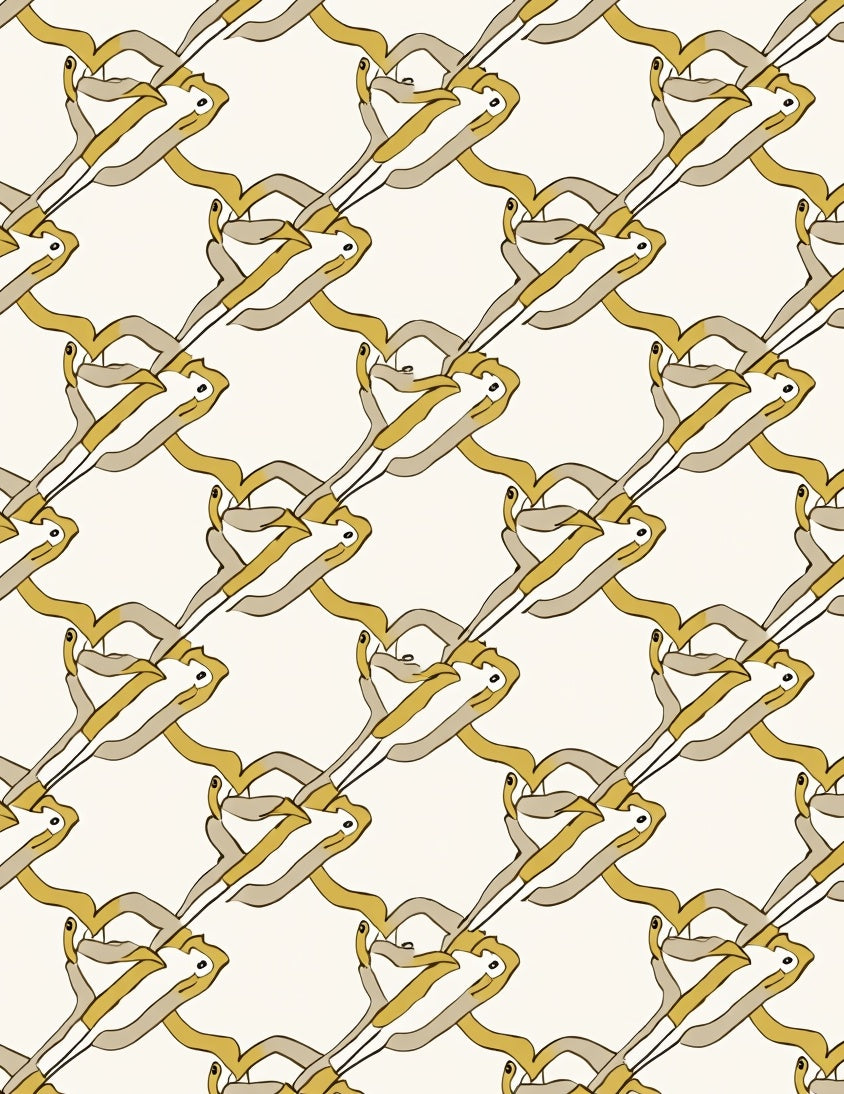 Art Deco Inspired Swirl Pattern Rug