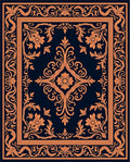 Elegant Floral Scrollwork Vintage Pattern Rug