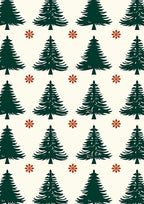 Forest Pine Snowflake Pattern Rug