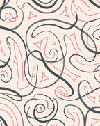 Swirling Abstract Lines and Shapes Rug