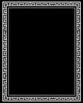 Classic Greek Key Pattern Border Rug