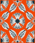 Bold Graphic Floral Pattern Rug