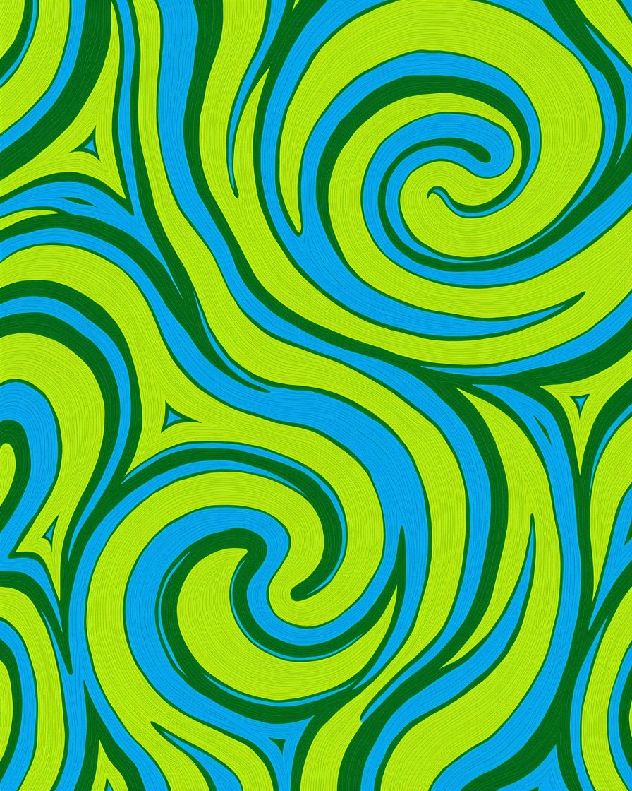 Vibrant Spiral Swirl Pattern Rug