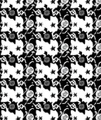 Abstract Skull Star Pattern Rug