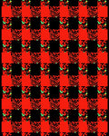 Bold Red Black Checker Abstract Pattern Rug