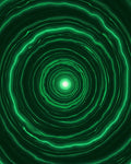 Emerald Green Rippling Circles Rug