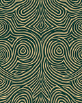 Deep Teal Flowing Lines Rug