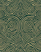 Deep Teal Flowing Lines Rug