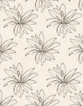 Delicate Outline Floral Pattern Rug