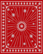 Radiant Snowflake Burst Pattern Rug