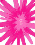 Vibrant Pink Burst Radial Design Rug