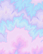 Pastel Swirling Layered Abstract Design Rug